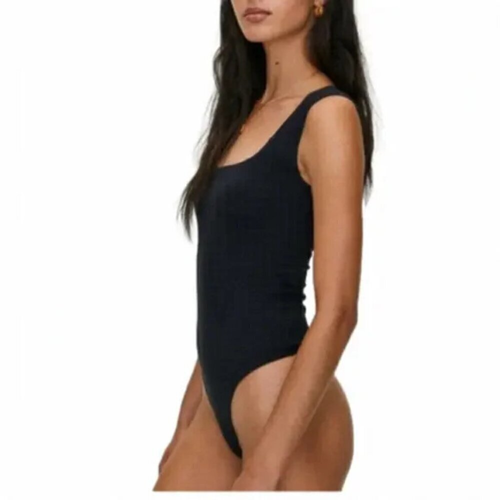 Wildred Free Snap Sculpting Fitted Scoop Neck Shapewear Bodysuit Black Size XS